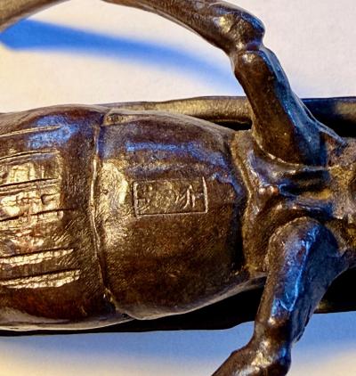 Yasunosuke VI Ryubundo Large Japanese Articulate Bronze Praying Mantis Jizai Yasunosuke Ryubundo VI