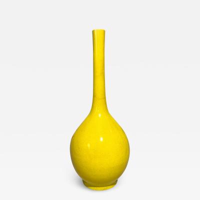 Yellow Ceramic Edo Period Vase