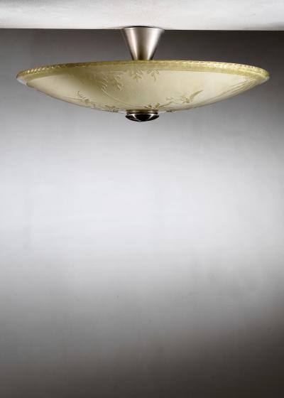 Yellow glass pendant