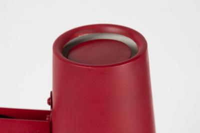 Yki Nummi Pair of 1950s Yki Nummi Red Table Lamps for Orno