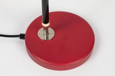 Yki Nummi Pair of 1950s Yki Nummi Red Table Lamps for Orno