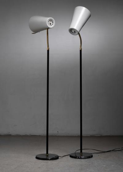 Yki Nummi Pair of Yki Nummi floor lamps for Orno