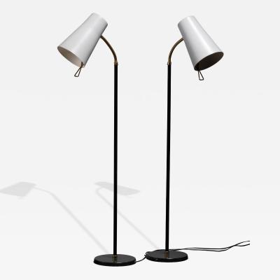 Yki Nummi Pair of Yki Nummi floor lamps for Orno