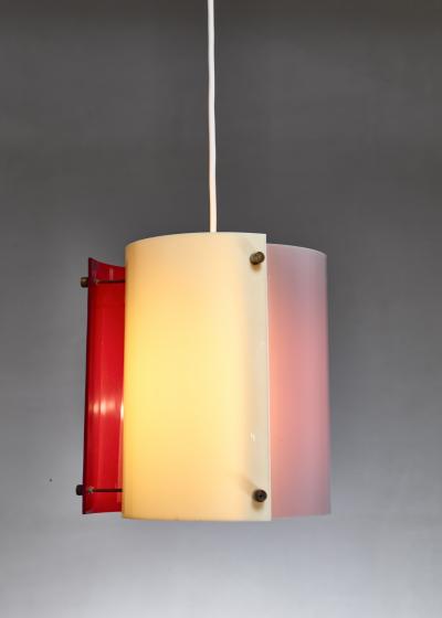 Yki Nummi Yki Nummi plexiglass pendant lamp for Orno Finland 1960s