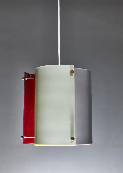 Yki Nummi Yki Nummi plexiglass pendant lamp for Orno Finland 1960s