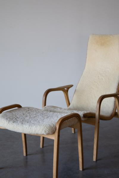 Yngve Ekstr m Lamino Easy Chair and ottoman by Yngve Ekstr m for Swedese 1956