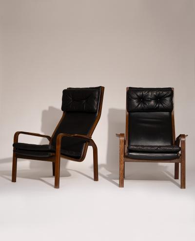 Yngve Ekstr m Pair of Yngve Ekstr m Armchairs for Swedese 1970s