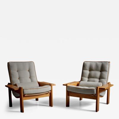 Yngve Ekstr m Pair of Yngve Ekstr m Lounge Chairs for Swedese Sweden 1960s