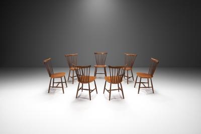 Yngve Ekstr m Set of 7 SH41 Chairs by Yngve Ekstr m for AB N ssj Stolfabrik Sweden 1960s