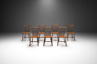 Yngve Ekstr m Set of 7 SH41 Chairs by Yngve Ekstr m for AB N ssj Stolfabrik Sweden 1960s
