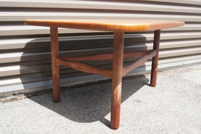 Yngve Ekstr m Teak and Limed Oak Three Legged Table by Yngve Ekstr m for Westbergs M bler