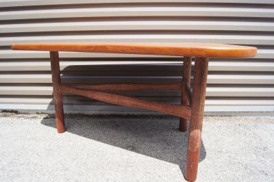 Yngve Ekstr m Teak and Limed Oak Three Legged Table by Yngve Ekstr m for Westbergs M bler