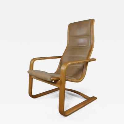 Yngve Ekstr m Yngve Ekstr m Lamello Lounge Chair Light Leather Swedese 1960s