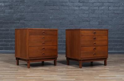 Yngve Ekstr m Yngve Ekstr m Model 507 Walnut Night Stands for Dux