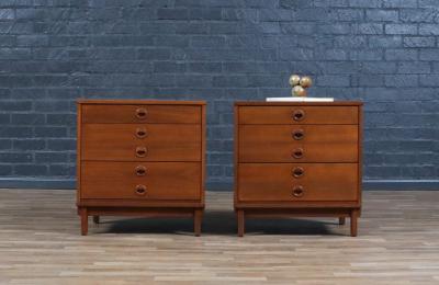 Yngve Ekstr m Yngve Ekstr m Model 507 Walnut Night Stands for Dux