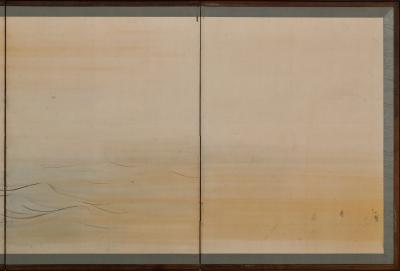 Yokoyama Seiki Japanese Screen 19th Century Reflections of the Moon