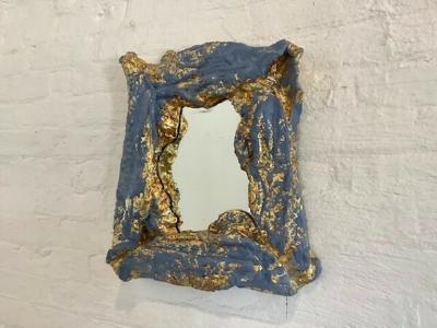 Yolande Milan Batteau Yolande Milan Batteau Blue Gesso Gold Leaf Mirror 2022