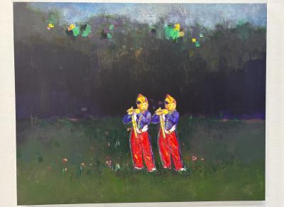 Yoon Kyung Kim Boys Playing Flute