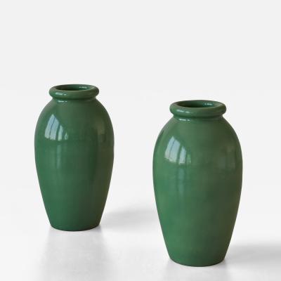 York Pottery pair of large floor vases early 20th century