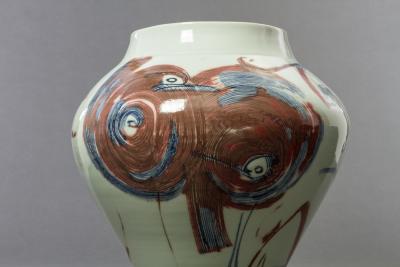 Yoshida Takashi Japanese Glazed Ceramic Vase