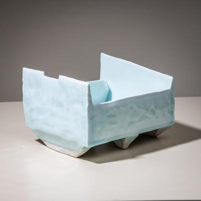 Yoshikawa Masamichi Ice Blue Bowl Kayho No 13 by Ceramic Artist Masamichi Yoshikawa 21st Century