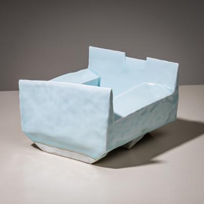 Yoshikawa Masamichi Ice Blue Bowl Kayho No 13 by Ceramic Artist Masamichi Yoshikawa 21st Century