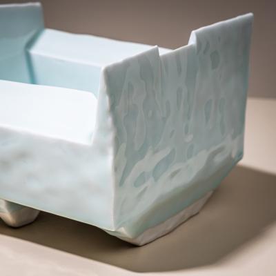 Yoshikawa Masamichi Ice Blue Bowl Kayho No 13 by Ceramic Artist Masamichi Yoshikawa 21st Century