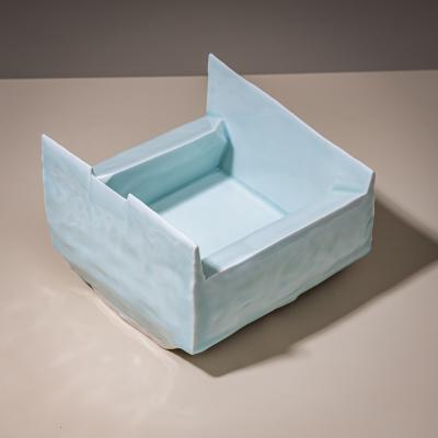 Yoshikawa Masamichi Ice Blue Bowl Kayho No 13 by Ceramic Artist Masamichi Yoshikawa 21st Century