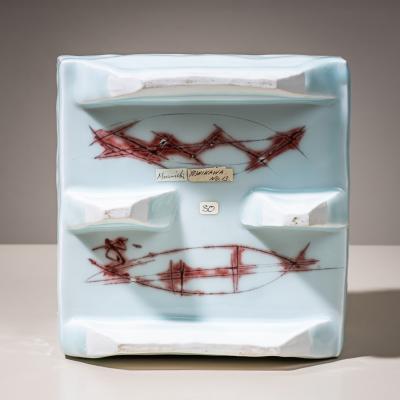 Yoshikawa Masamichi Ice Blue Bowl Kayho No 13 by Ceramic Artist Masamichi Yoshikawa 21st Century