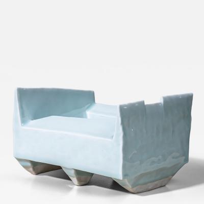 Yoshikawa Masamichi Ice Blue Bowl Kayho No 13 by Ceramic Artist Masamichi Yoshikawa 21st Century