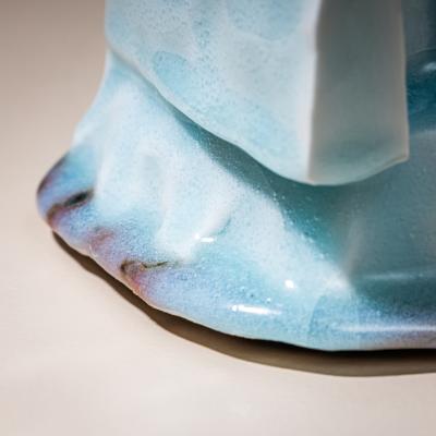 Yoshikawa Masamichi Ice Blue Vase Kayho by Ceramic Artist Masamichi Yoshikawa 21st Century