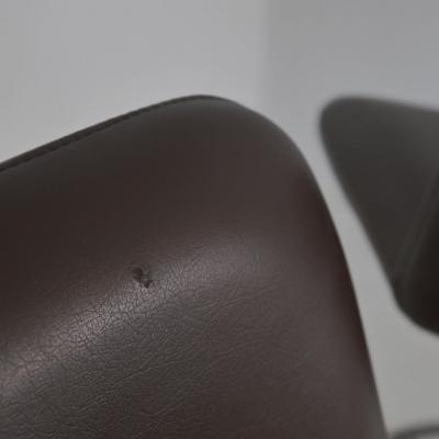 Yrjo Kukkapuro Pair of Brown Yrj Kukkapuro Moderno Bar Stools Finland 1960s
