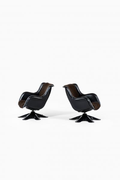 Yrjo Kukkapuro Yrj Kukkapuro Easy Chairs Model 418 Produced by Haimi in Finland