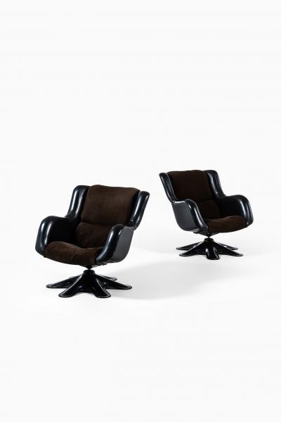 Yrjo Kukkapuro Yrj Kukkapuro Easy Chairs Model 418 Produced by Haimi in Finland
