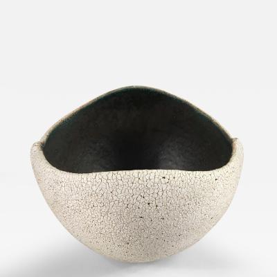 Yumiko Kuga Ceramic Boat Shape Bowl with Glaze by Yumiko Kuga