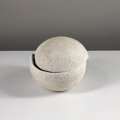 Yumiko Kuga Covered Orb Vessel Pottery by Yumiko Kuga