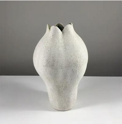 Yumiko Kuga Elongated Blossom Vase Pottery by Yumiko Kuga