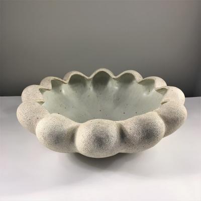 Yumiko Kuga Open Blossom Vase Pottery with inner Glaze by Yumiko Kuga