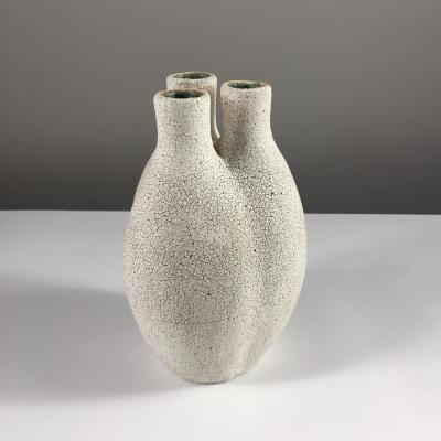 Yumiko Kuga Tri Neck Pottery Vase by Yumiko Kuga