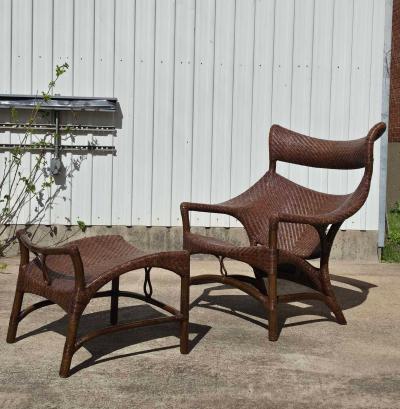 Yuzru Yamakawa Yuzuro Yamakawa Lounge Chair and Ottoman