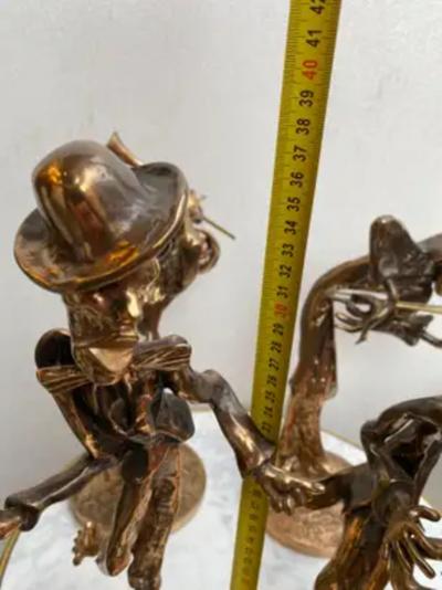 Yves Lohe 1970 80 The Jazz Band 4 Bronze Sculptures Signed LOHE