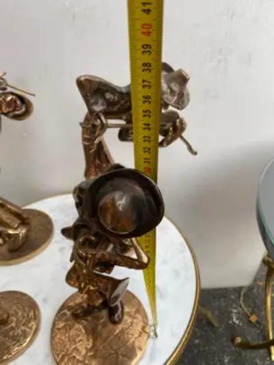 Yves Lohe 1970 80 The Jazz Band 4 Bronze Sculptures Signed LOHE
