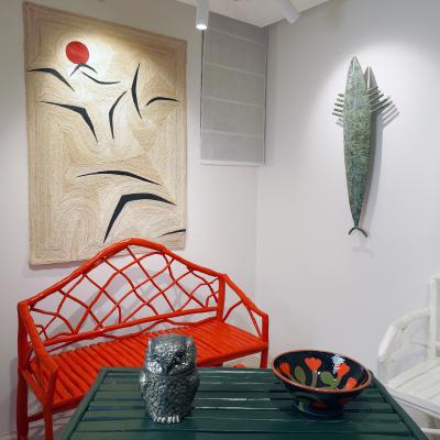 Yves PAGART BARRACUDA Bronze sculpture with green patina by Yves Pagart