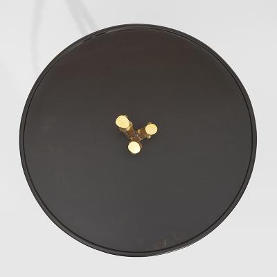 Yves PAGART BEAUZ E Bronze and blackened pear wood side table