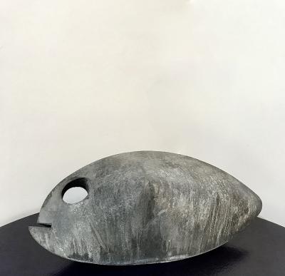 Yves PAGART BIG FISH Sculpture handmade with patinated zinc sheet