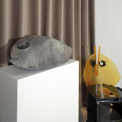 Yves PAGART BIG FISH Sculpture handmade with patinated zinc sheet