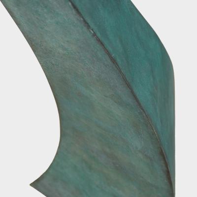 Yves PAGART DANS LE VENT One of a kind floor sculpture with bronze green patina
