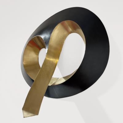 Yves PAGART EFFRAIE SCONCE Brass and zinc sheet wall lighting sculpture