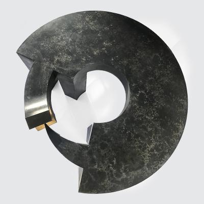 Yves PAGART ELLE A DU CHIEN Unique dog side table in patinated zinc and brass