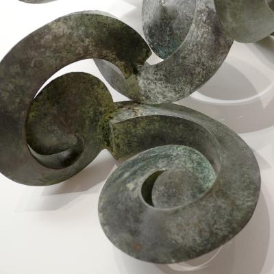 Yves PAGART HERMAPHRODITE One of a kind handmade zinc wall sculpture